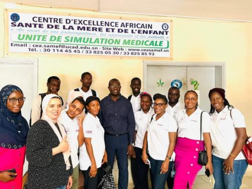 Formation sur la réanimation du nouveau-né des étudiants en spécialisation au centre de simulation du CEA-SAMEF le 20 juin 2024